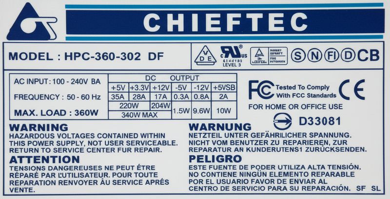 100vac 240vac 8amp 50hz 60hz atx smps 360w ucc3818n sg6105 chieftec hpc 360 302df