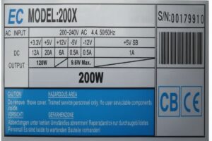 EC 200X ATX Power Supply SMPS ATX TL494 LM393