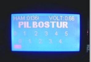 Glcd göstergeli pil ölçüm devresi pic16f877 proton adc