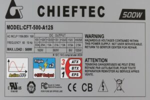 CM6800G SG6858  PS222S Chieftec ATX  CFT500-A12S 500W PFC