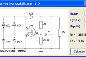 Mosfetli elektronik transformatör hesaplayıcı programı