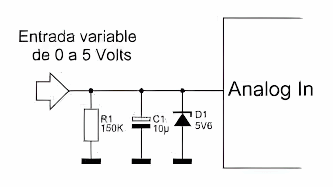PIC16F877 ile LCD VU Metre Voltmetre Devresi ADC Göstergesi 2 mcu-analog-in