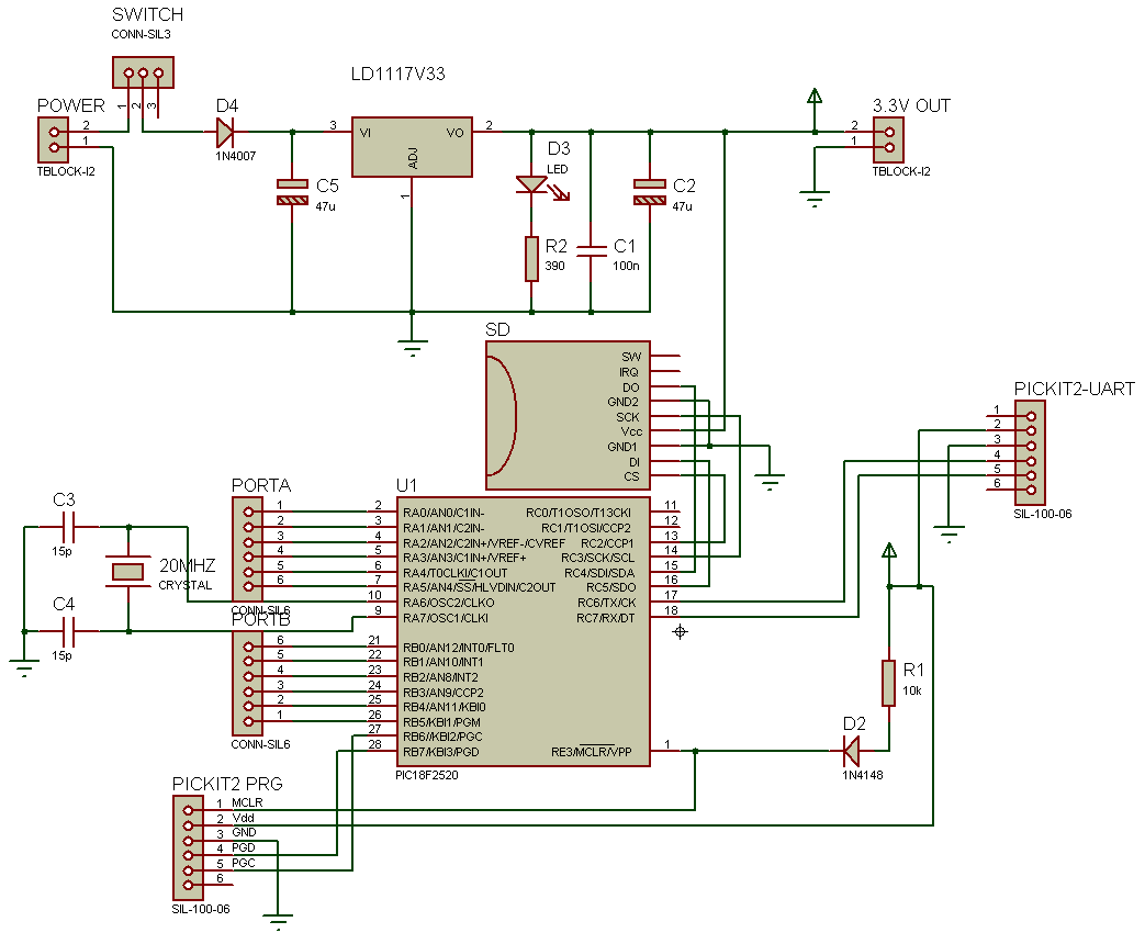 schematic-development-board-sdmmc-cards