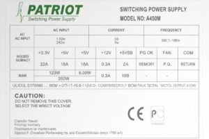 SG6105D Switching Power Supply Patriot ATX A400-K