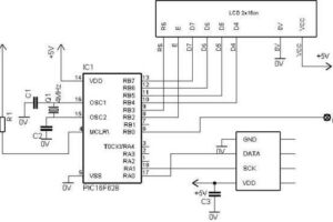 PIC16F628 SHT11 LCD Termometre Higrometre mikropascal