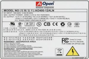 KA3511 KA1H0165R  Aopen ATX AO400-12A PFC