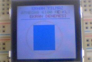 Atmel Atmega8 Nokia 6100 lcd (pcf8833) uygulaması