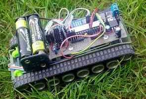 Tank robotu bluetooth kontrol ATmega48 java (J2ME)
