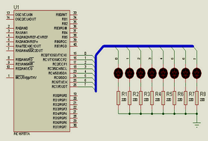 Hi tech C ile 8 Ledli karaşimşek efekt devresi