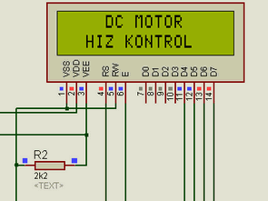 LCD Göstergeli DC motor kontrol devresi (pic16f877a)