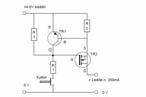 1W 350ma power led sürücü devresi (mosfet)