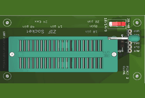 Pickit 2 icsp çıkışı için zif soket adaptör modülü