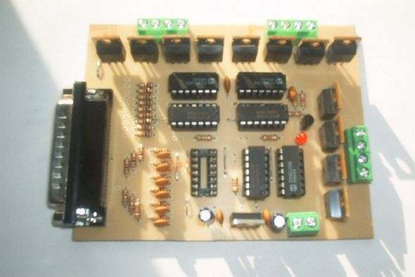 cnc-single-side-pcb-discrete-3-axis-stepper-driver-board-with-pc-interface