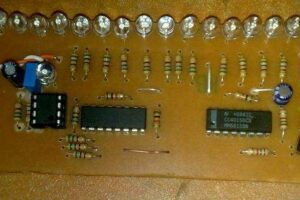 NE555 CD4015 Yürüyen ledler (16 led)