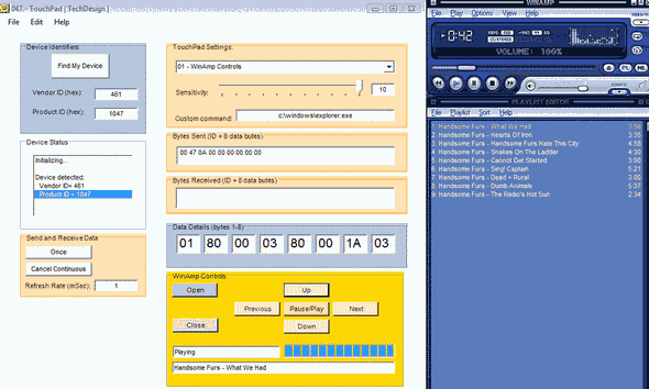 usb-hid-Visual-C-2008-Express-ccs-c-touchpad-sensor-board-interface
