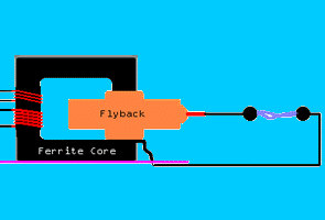 EHT Trafosu ile Yüksek Voltaj Spark Basit Flyback Sürücü