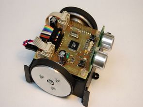 Atmega16 CNY70 SFR05 Ultrasonik Sensörlü Çizgi İzleyen Robot