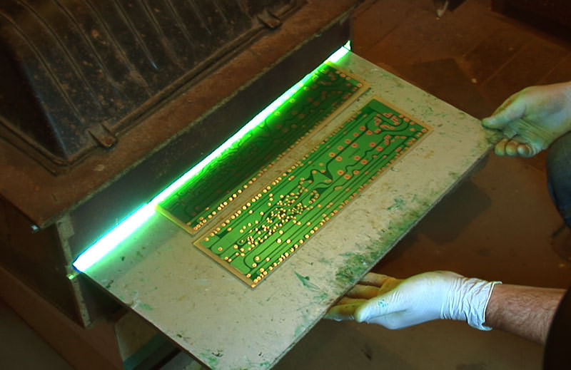 lehim maskesi uygulanmis pcb yuzeyinin kurutulmasi drying the solder masked pcb surface