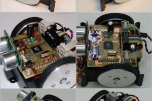 Atmega16 CNY70 SFR05 Ultrasonik Sensörlü Çizgi İzleyen Robot