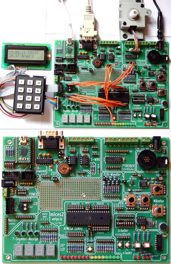 atmel-microprocessor-avr-development-board-atmega32-circuit-board-microcontroller