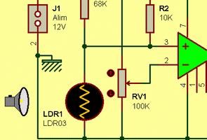 741 Op Amplı 12V Karanlık Anahtarı