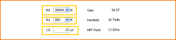 gain-decibels-hpf-point-calculator