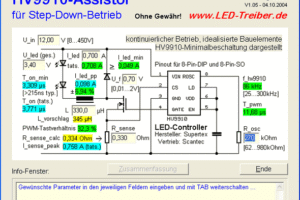 HV9910 MIC3201 Yüksek Güçlü Led Sürücüler için Program