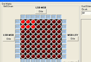 Led Bit, Dot Matrix, 7 Segment, Karekter Oluşturma Programı