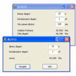 IR2153 SG3525 Frekans Hesaplama Programları