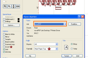 Sprit Layout PCB Dosyasını PDF Formatında Kayıt Etmek