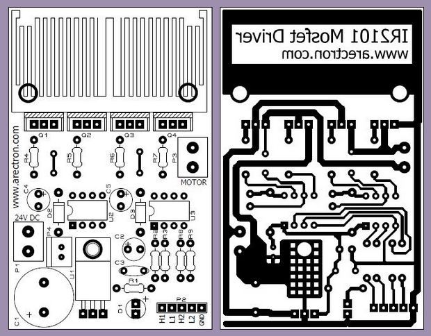 H-Bridge DC motor driver circuit with IR2101 - Electronics ...