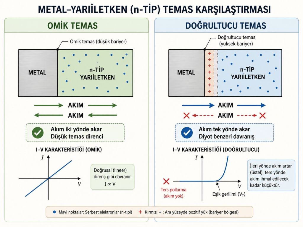 omik temas ile doðrultucu temasýn basit karþýlaþtýrma