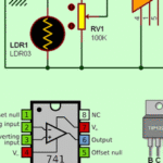 741 Opamp Transistörlü Karanlık Anahtarı