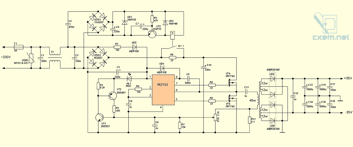 etd29-ir2153-500w-2x35v-smps-circuit-schematic