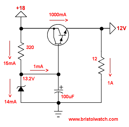 zenner-transistor-regulator