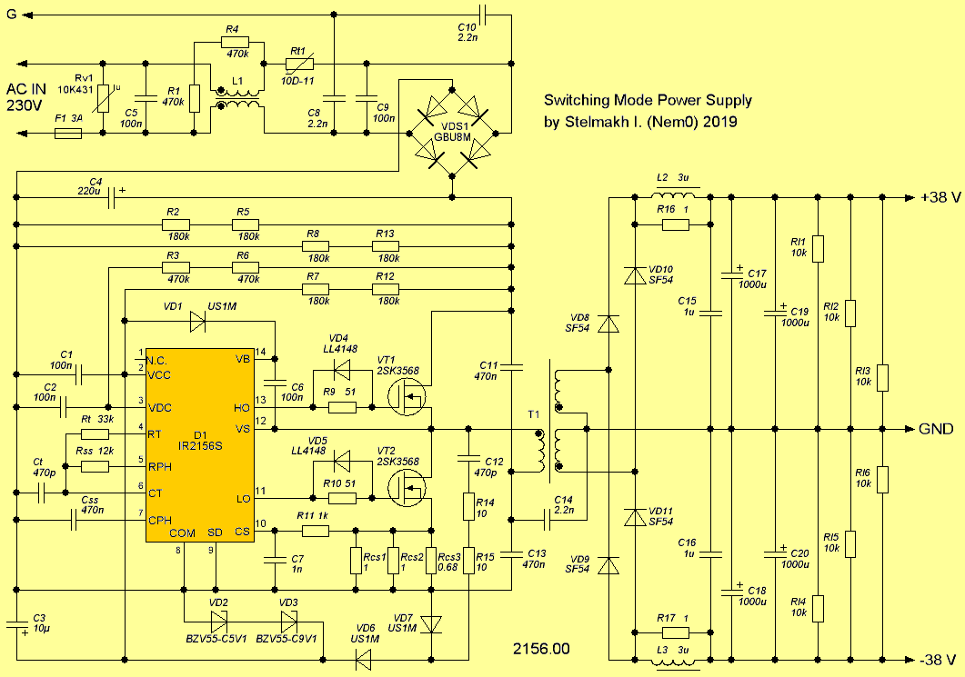 circuit-schematic-switching-power-supply-for-amplifier-ir2156-smps