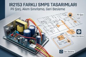 IR2153 Farklı SMPS Tasarımları (Pil Şarj, Akım Sınırlama, Geri Besleme)