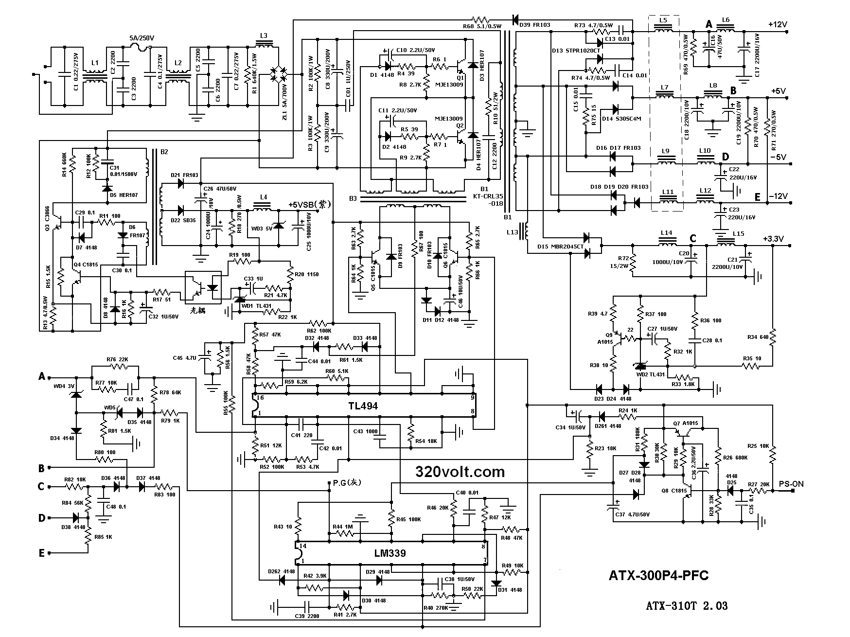 power supply computer diagram