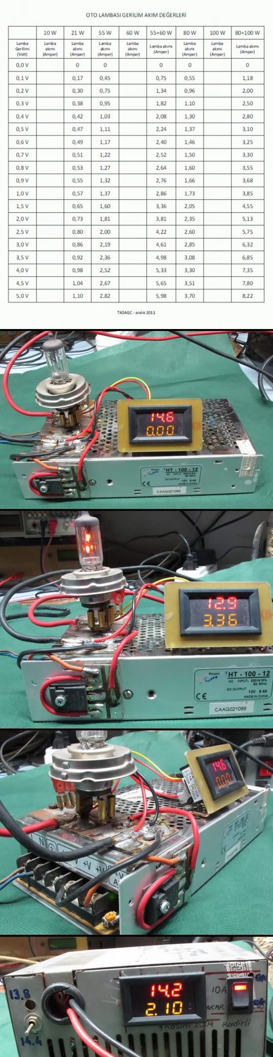 Battery Charging Circuit With Lamp Lambali Aku Sarj Devresi