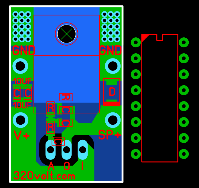 Board Layout Lm317t Siren Electronic Siren Circuit Lm317 Pcb Smd Dip