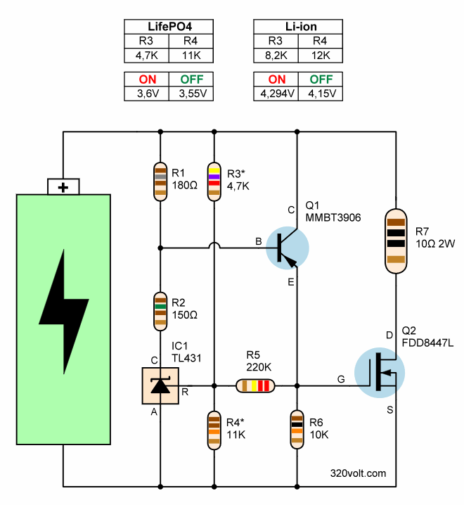 Lifepo4 Li Ion Pil Dengeleyici Devre Semasi Lifepo4 Balancer Circuit Diagram