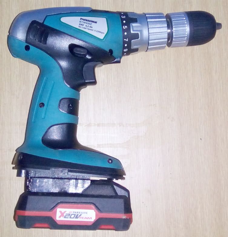 Modification Li On Bosch Ni Mh To Lion Holder 3d Drill Pack