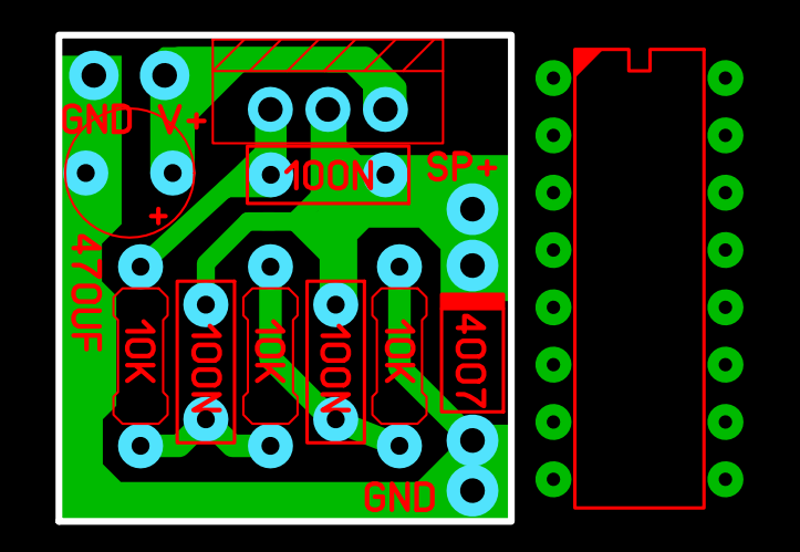 Pcb Board Lm317t Siren Electronic Siren Circuit Lm317 Layout
