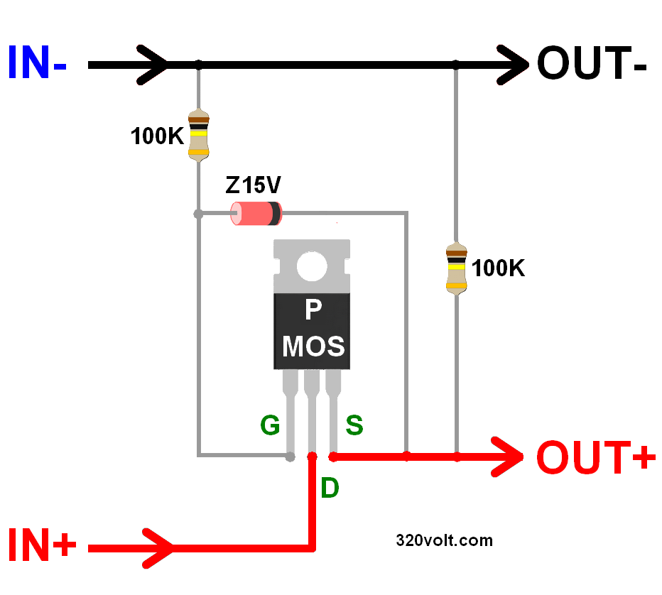 Pmos Schematic Protection Reverse Polarity On The Power Supply
