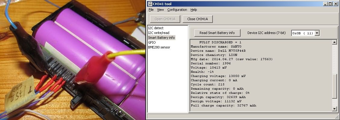 Reading Smart Battery Information Circuit Programmer