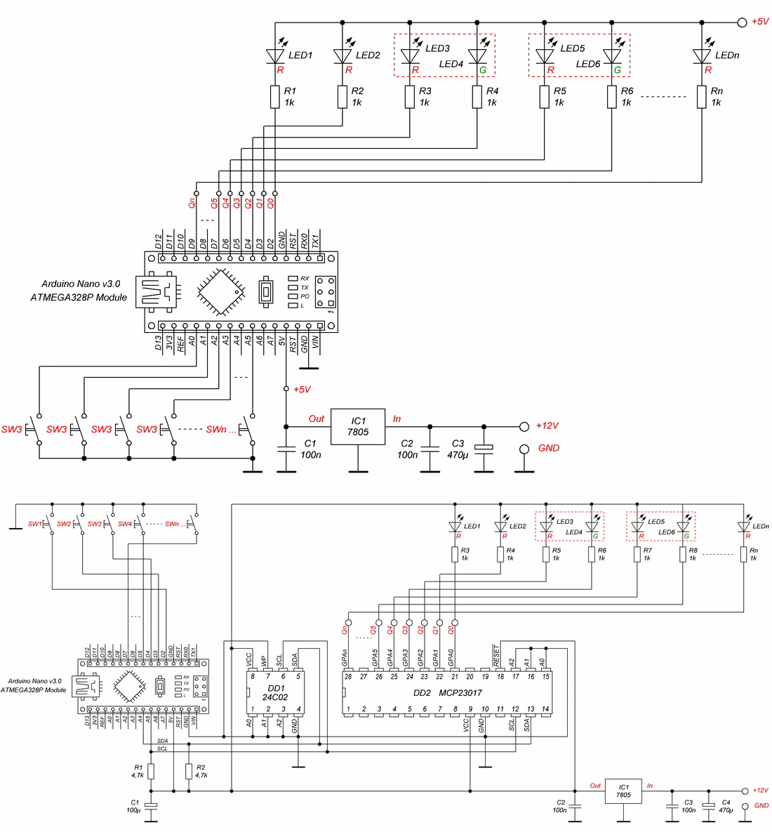 arduino-tactile-buttons-with-memory-circuit-code-ino