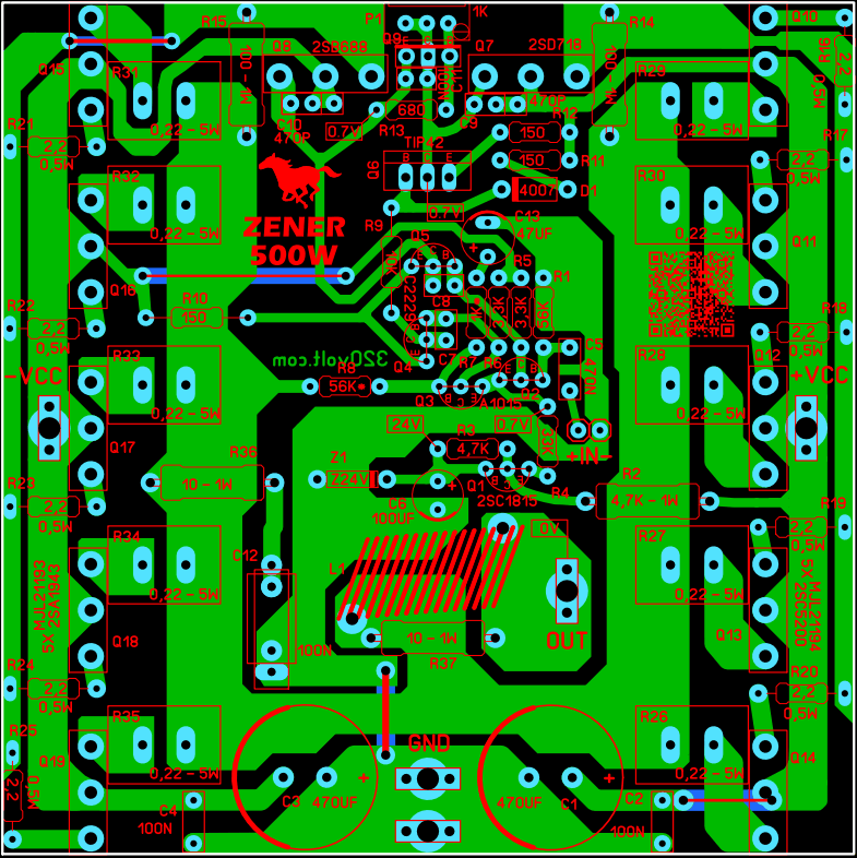 500w Amplifier Pcb Board Layout