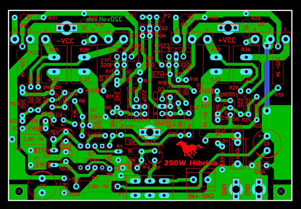 Board 250 Watt Subwoofer Amplifier Pcb 250 Watt Per Channel Amplifier