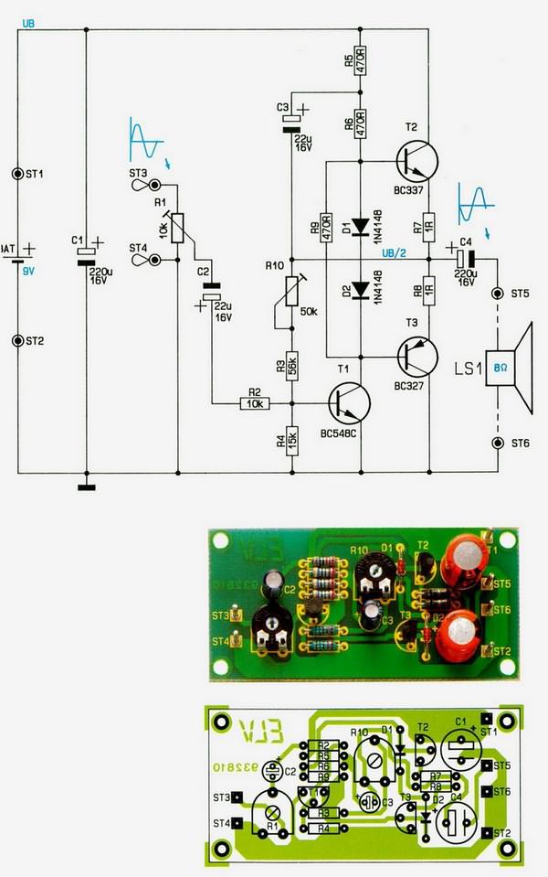 Circuit Schematic 400 Mw Transistor Amplifier 3 Transistors Additional Components Diagram