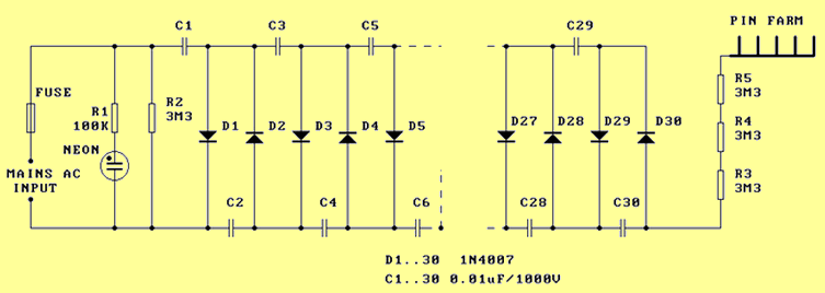 Circuit Schematic Negative Ion Generator Diagram